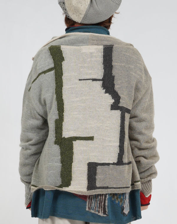 
                  
                    Load image into Gallery viewer, せせらぎ柄カーディガン / BEA07420WA
                  
                