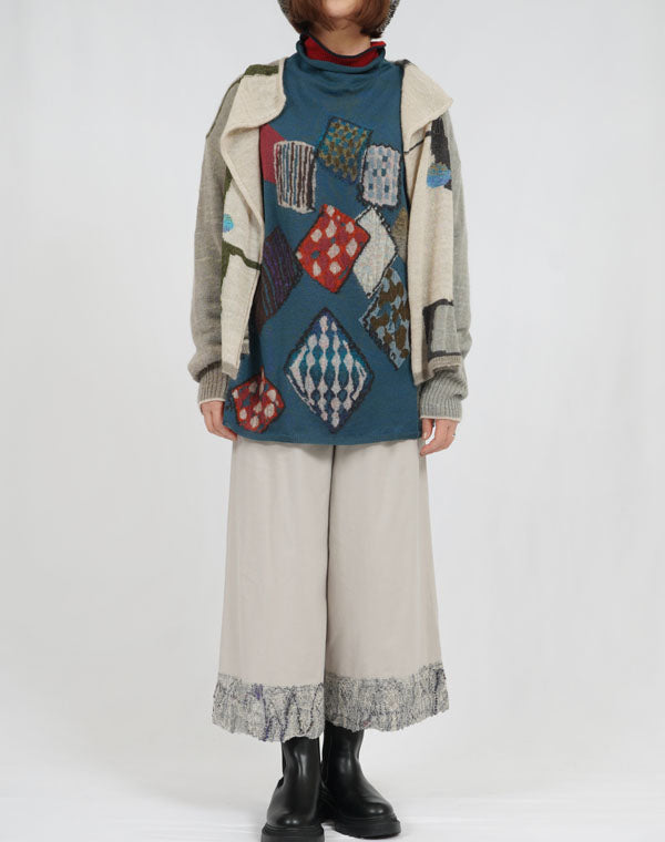 
                  
                    Load image into Gallery viewer, せせらぎ柄カーディガン / BEA07420WA
                  
                