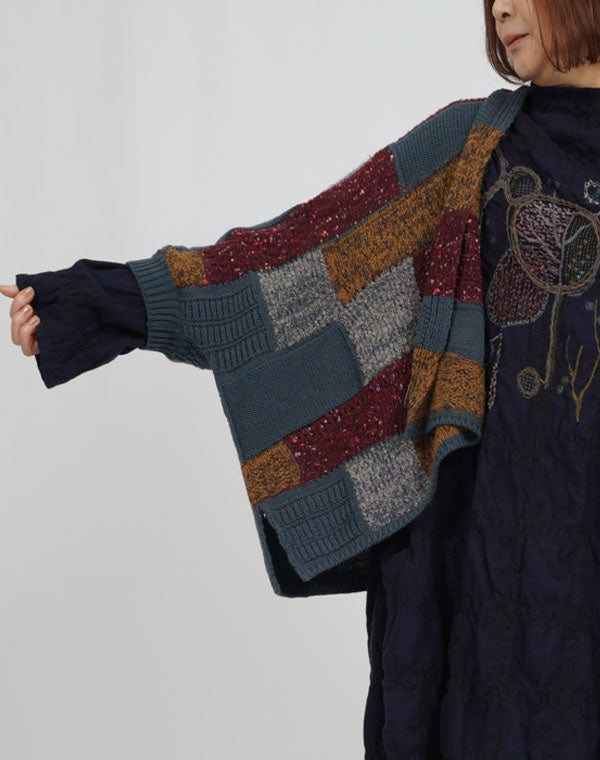 
                  
                    Load image into Gallery viewer, モザイク柄ショールカーディガン / BEA07422WA
                  
                