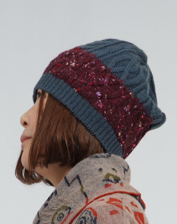 
                  
                    Load image into Gallery viewer, モザイク柄ニット帽 / BEA07424WA
                  
                