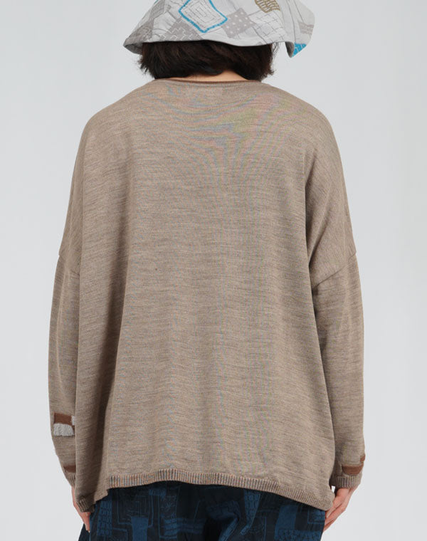 
                  
                    Load image into Gallery viewer, 光と影柄プルオーバー / BEA07431WA
                  
                