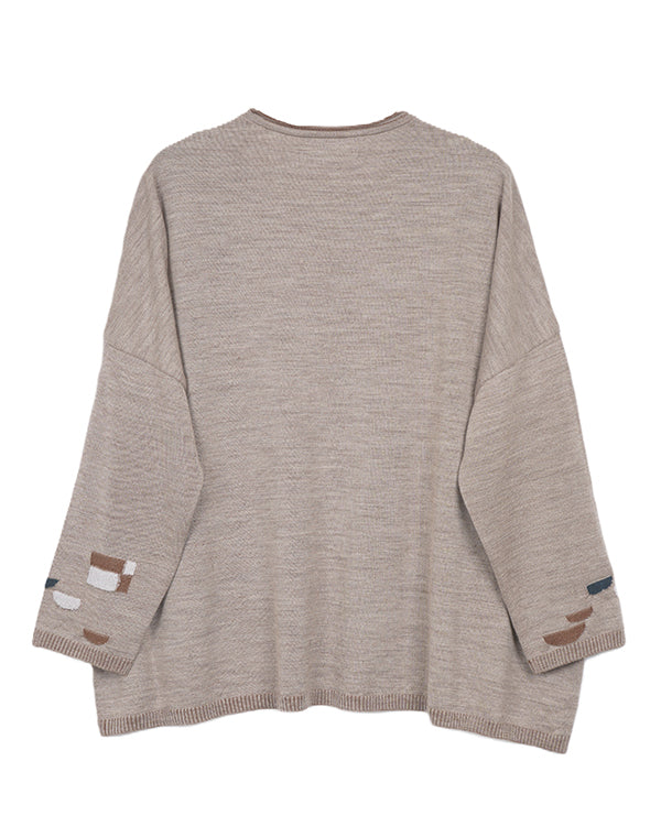 
                  
                    Load image into Gallery viewer, 光と影柄プルオーバー / BEA07431WA
                  
                