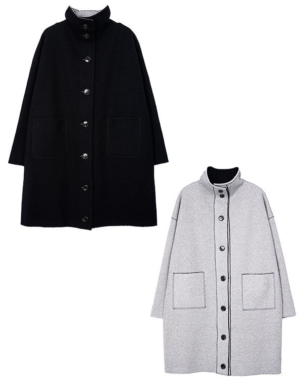 
                  
                    Load image into Gallery viewer, ウールコットンリバーシブルコート / BEA07435WA
                  
                