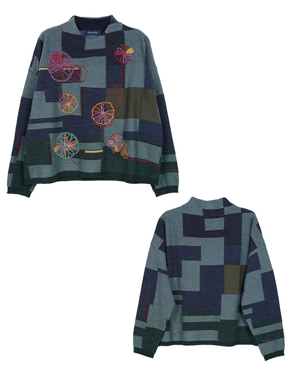 
                  
                    Load image into Gallery viewer, パラレルプレーティング刺繡入りプルオーバー / BEA07437WA
                  
                