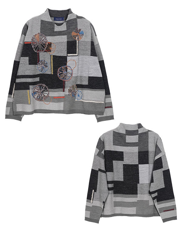 
                  
                    Load image into Gallery viewer, パラレルプレーティング刺繡入りプルオーバー / BEA07437WA
                  
                