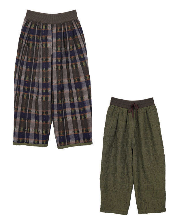 
                  
                    Load image into Gallery viewer, 穴あきチェック柄リバーシブルパンツ / BEA07450WA
                  
                