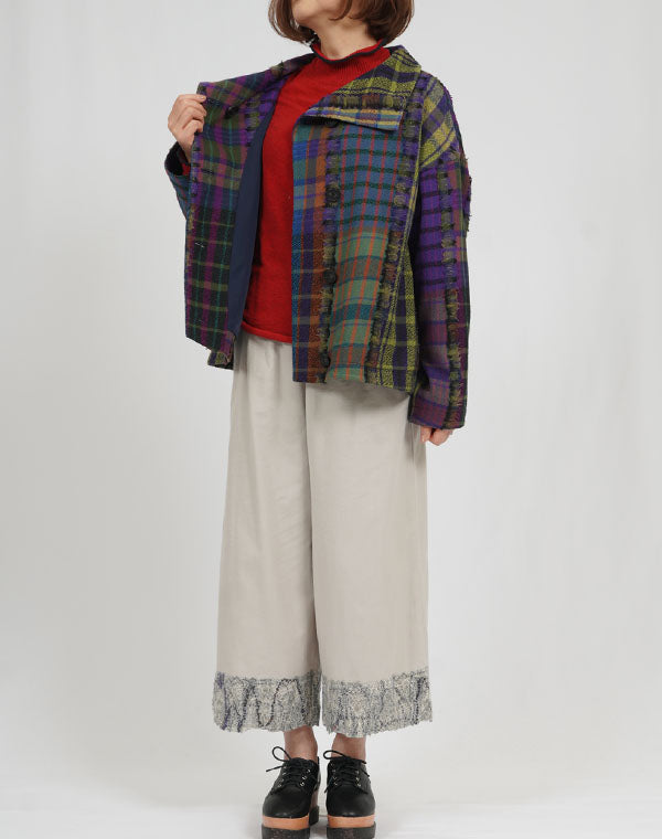 
                  
                    Load image into Gallery viewer, パッチワークチェック柄ショートコート / BEA07460WA
                  
                