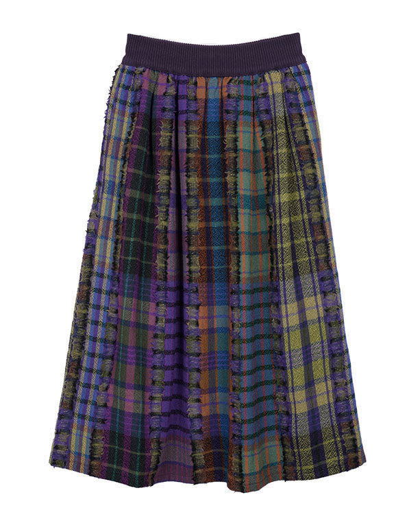 
                  
                    Load image into Gallery viewer, パッチワークチェック柄スカート / BEA07462WA
                  
                