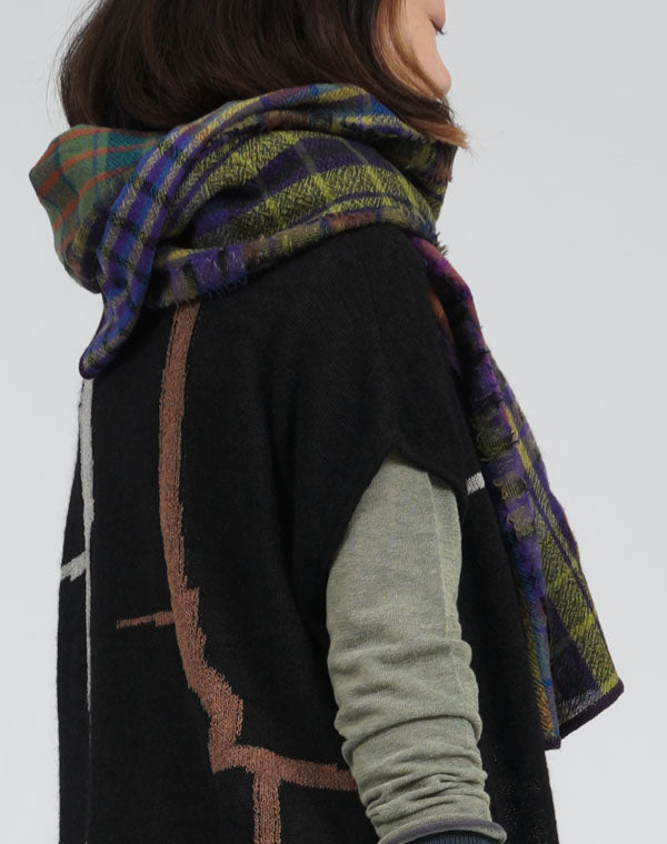 
                  
                    Load image into Gallery viewer, パッチワークチェック柄ショール / BEA07463WA
                  
                