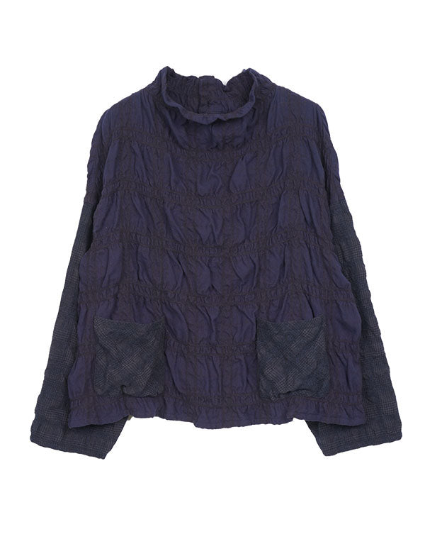 
                  
                    Load image into Gallery viewer, チェックコンビネーションワイドブラウス / BEA07465WA
                  
                