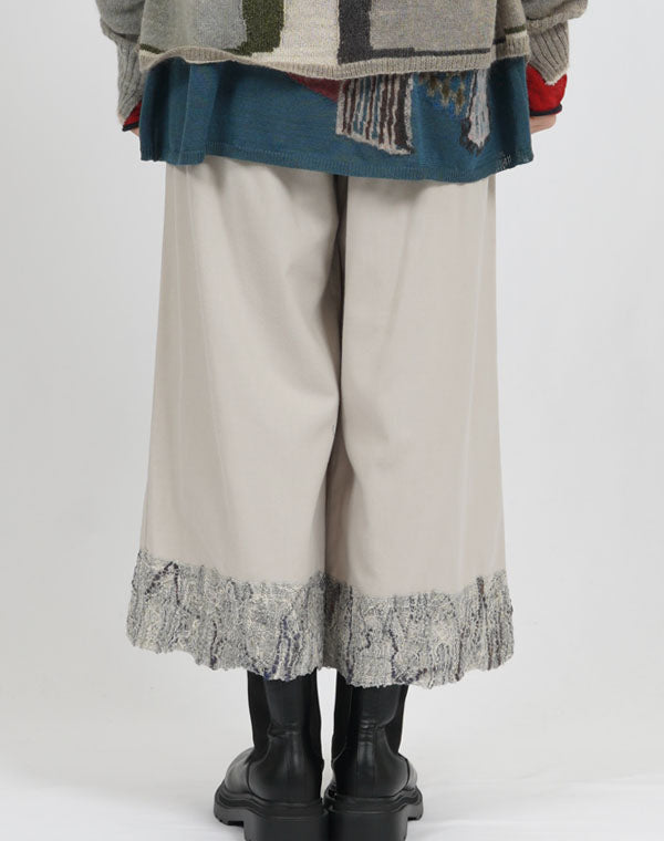 
                  
                    Load image into Gallery viewer, レース付きワイドパンツ / BEA07472WA
                  
                