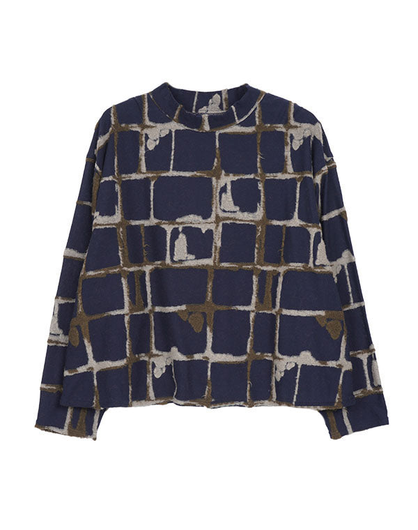 
                  
                    Load image into Gallery viewer, ウールチェック柄ジャージープルオーバー / BEA07474WA
                  
                