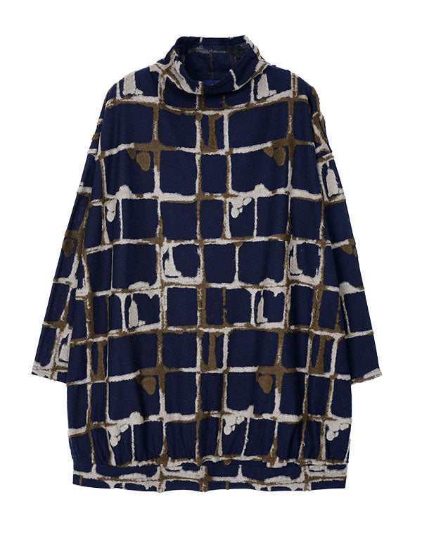 
                  
                    Load image into Gallery viewer, ウールチェック柄ジャージーバルーンチュニック / BEA07475WA
                  
                