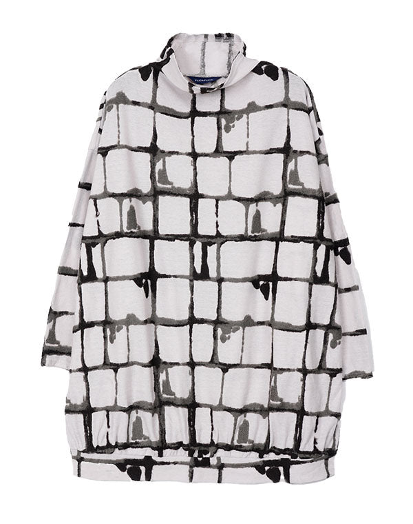 
                  
                    Load image into Gallery viewer, ウールチェック柄ジャージーバルーンチュニック / BEA07475WA
                  
                