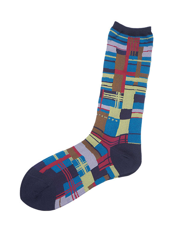 
                  
                    Load image into Gallery viewer, チェック柄ハイゲージソックス / BEA07481WA
                  
                