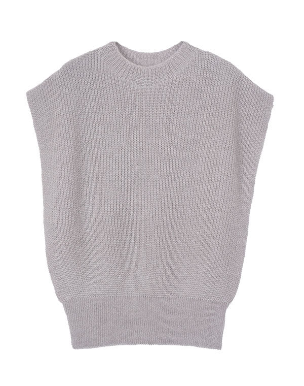 
                  
                    Load image into Gallery viewer, シルクモヘア畦ベスト / BEF01657WA
                  
                