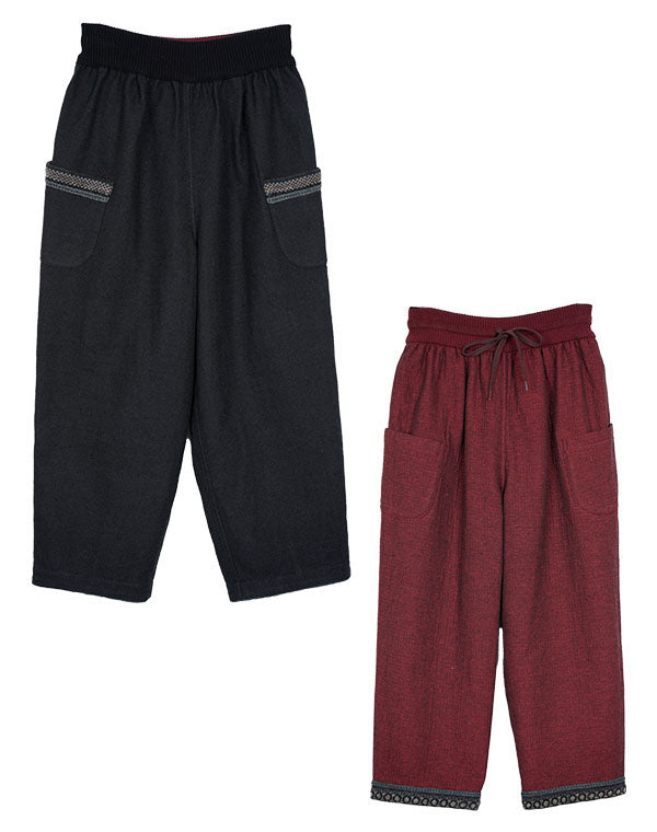 
                  
                    Load image into Gallery viewer, ウールコットンリバーシブルパンツ / BEF01667WA
                  
                