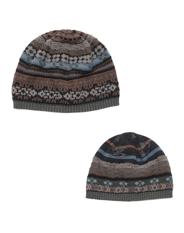 
                  
                    Load image into Gallery viewer, MIX ジャカードリバーシブルニット帽 / BEF07609WA
                  
                