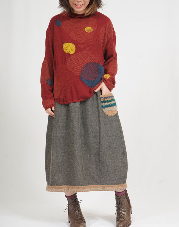 
                  
                    Load image into Gallery viewer, ウールコットンリバーシブルバルーンスカート / BEF07655WA
                  
                