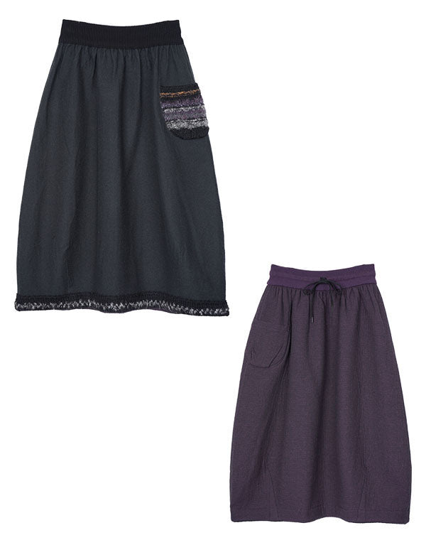 
                  
                    Load image into Gallery viewer, ウールコットンリバーシブルバルーンスカート / BEF07655WA
                  
                