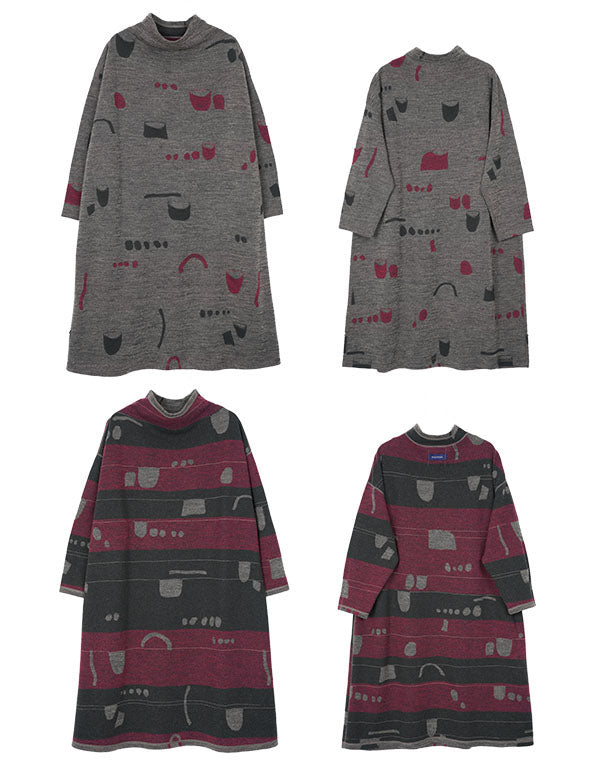 
                  
                    Load image into Gallery viewer, ポケットドット柄ジャージーリバーシブルワンピース / BEF07663WA
                  
                