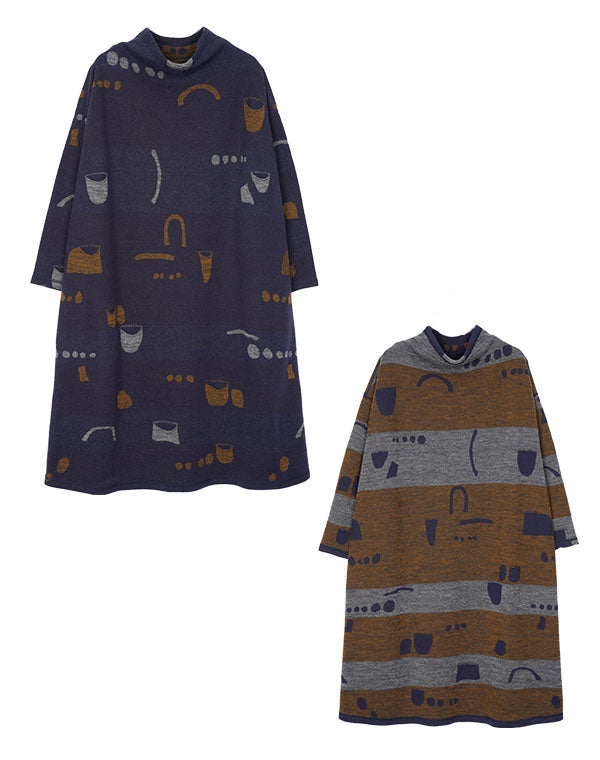 
                  
                    Load image into Gallery viewer, ポケットドット柄ジャージーリバーシブルワンピース / BEF07663WA
                  
                