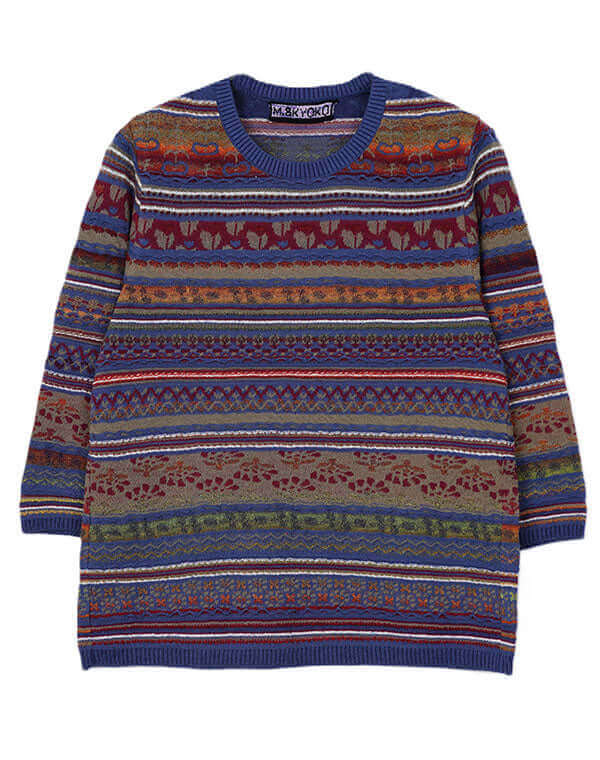 
                  
                    Load image into Gallery viewer, 花畑ジャカードプルオーバー / BEH01001WA
                  
                