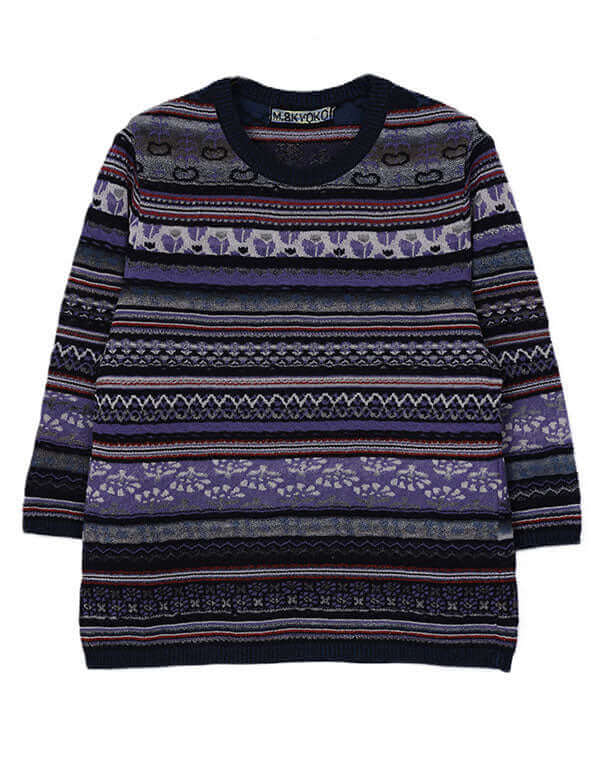 
                  
                    Load image into Gallery viewer, 花畑ジャカードプルオーバー / BEH01001WA
                  
                