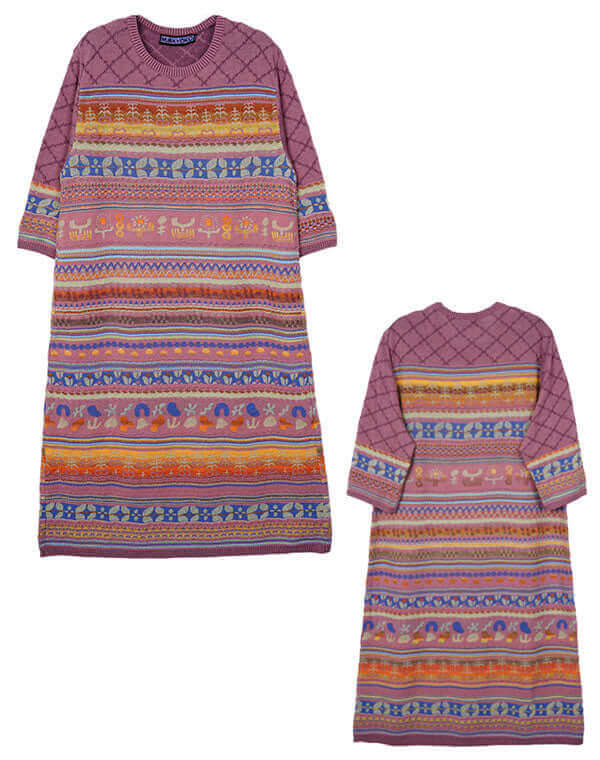 
                  
                    Load image into Gallery viewer, 花畑ジャカードワンピース / BEH01003WA
                  
                