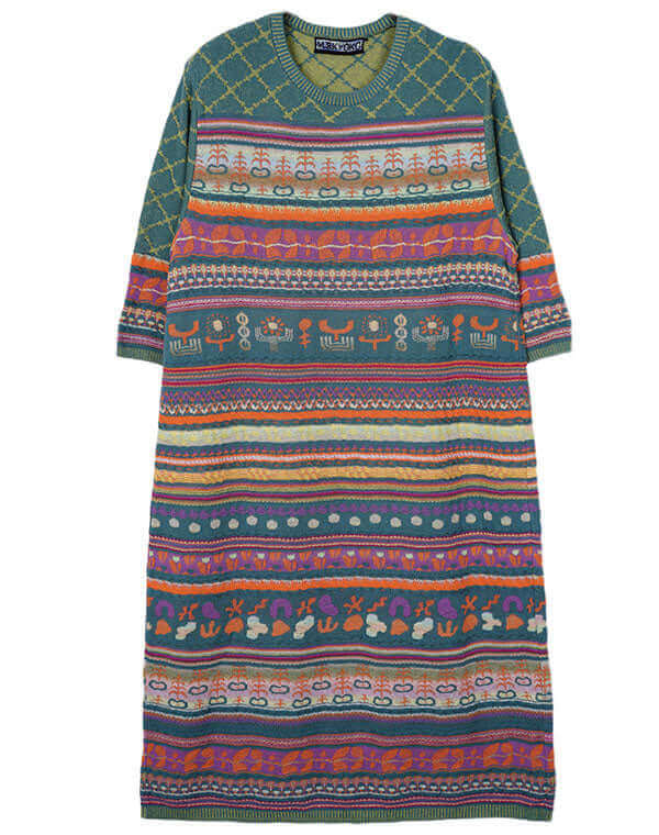 
                  
                    Load image into Gallery viewer, 花畑ジャカードワンピース / BEH01003WA
                  
                