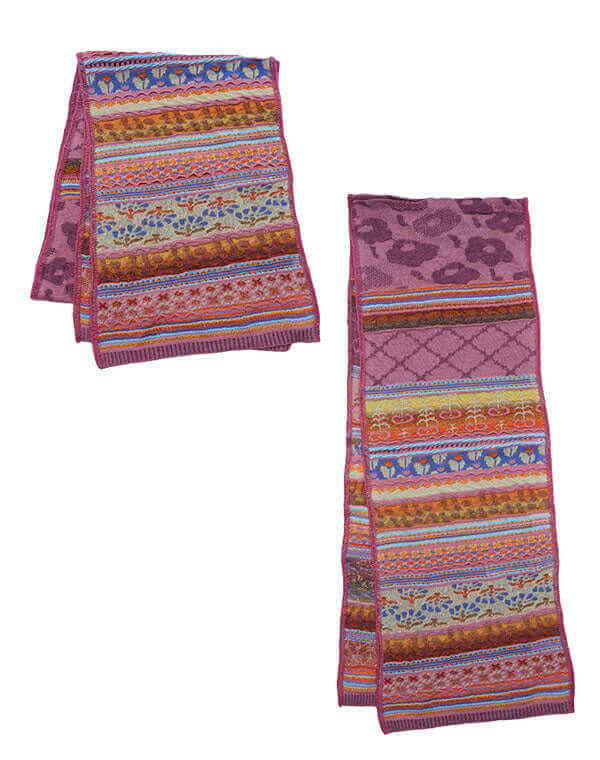 
                  
                    Load image into Gallery viewer, 花畑ジャカードニットストール / BEH01007WA
                  
                