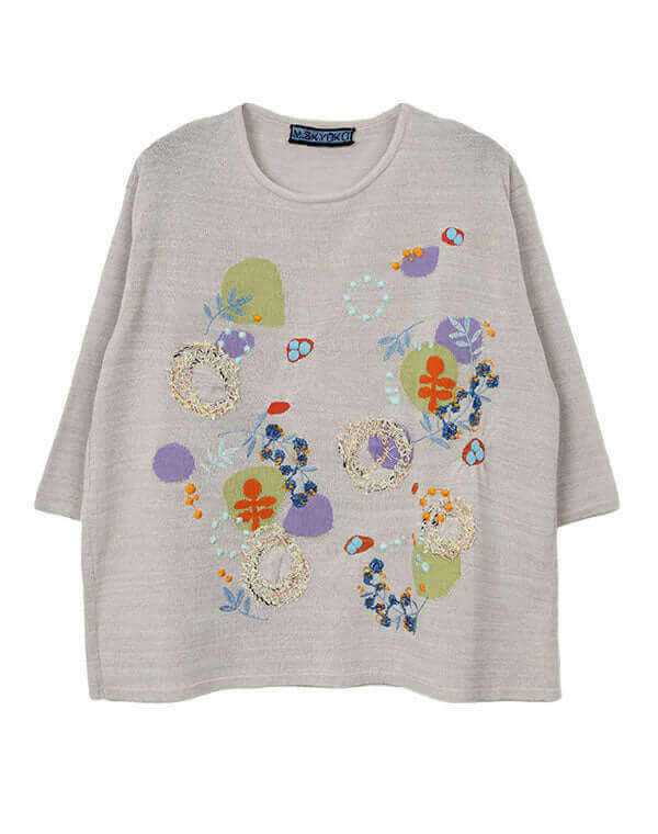 
                  
                    Load image into Gallery viewer, あわ刺繍プルオーバー / BEH01011WA
                  
                