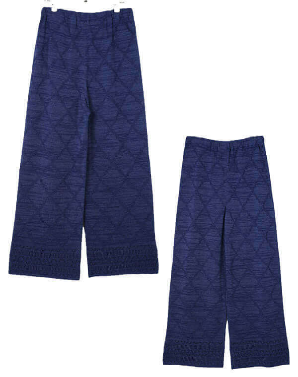 ダイヤレース柄ニットパンツ / BEH01018WA