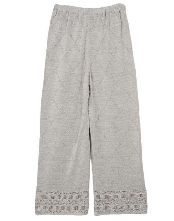 
                  
                    Load image into Gallery viewer, ダイヤレース柄ニットパンツ / BEH01018WA
                  
                