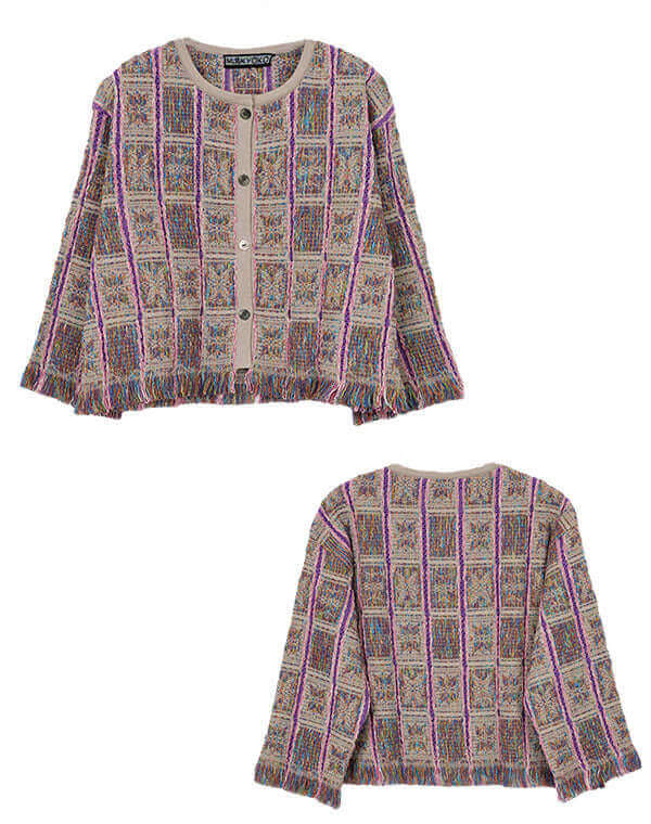 タイルインレイカーディガン / BEH01019WA