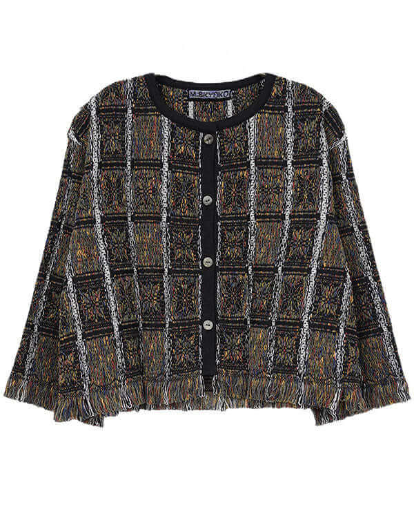 
                  
                    Load image into Gallery viewer, タイルインレイカーディガン / BEH01019WA
                  
                