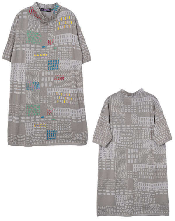 
                  
                    Load image into Gallery viewer, ステッチインターシャワンピース / BEH01023WA
                  
                