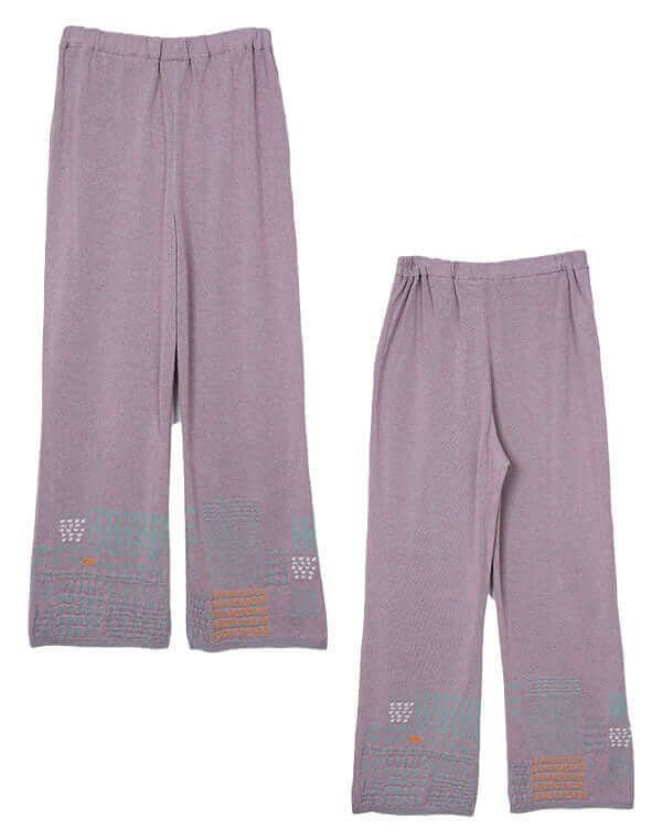 ステッチインターシャニットパンツ / BEH01025WA