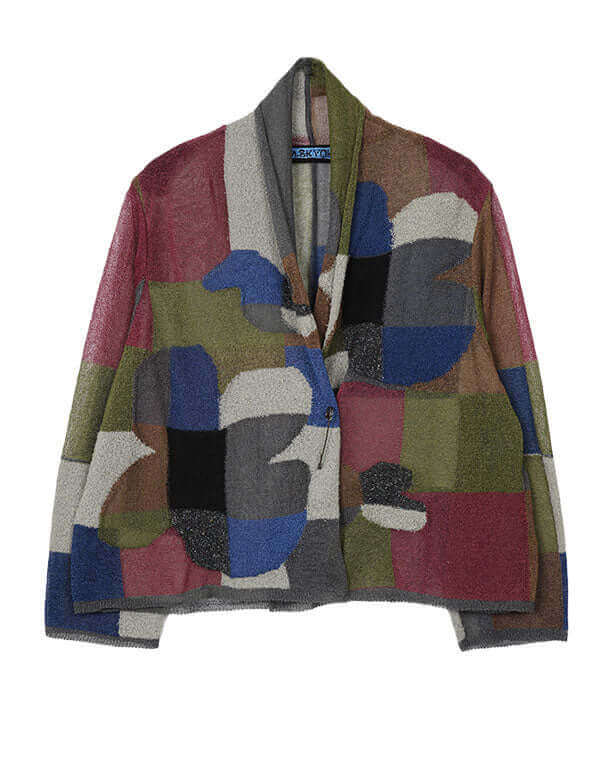 
                  
                    Load image into Gallery viewer, モザイク花柄カーディガン / BEH01027WA
                  
                