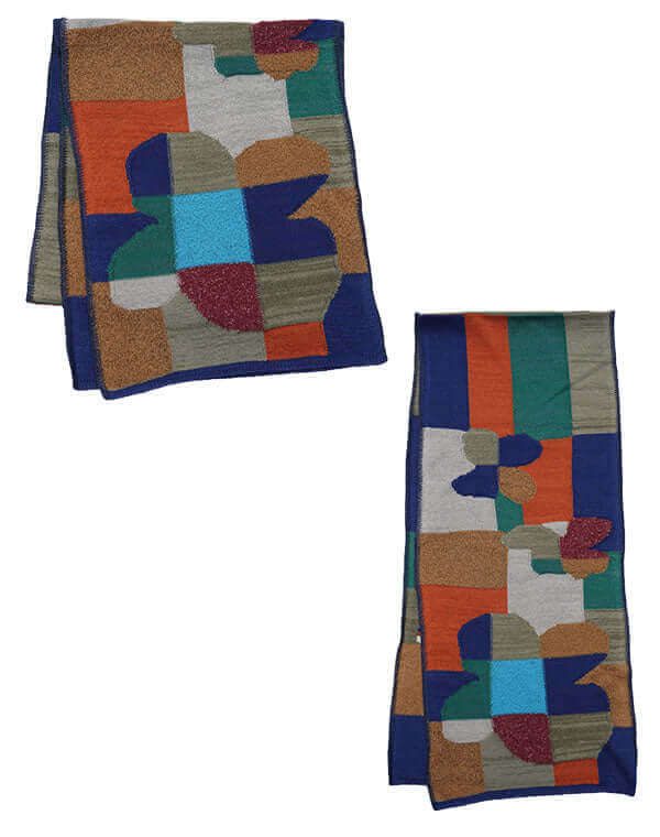 
                  
                    Load image into Gallery viewer, モザイク花柄ニットストール / BEH01028WA
                  
                