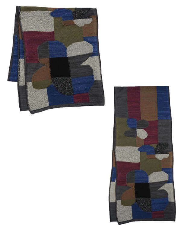 
                  
                    Load image into Gallery viewer, モザイク花柄ニットストール / BEH01028WA
                  
                