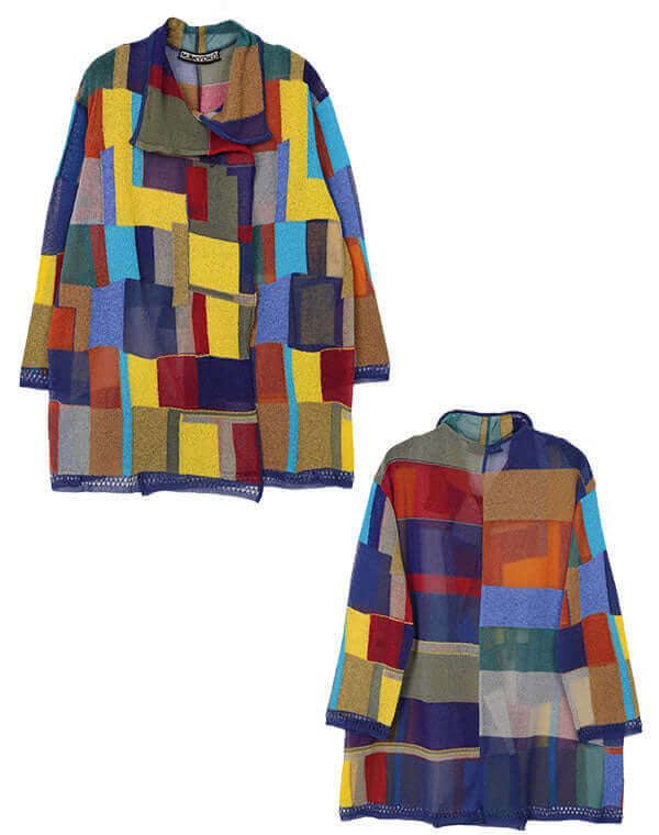 モザイク柄ロングカーディガン / BEH01031WA