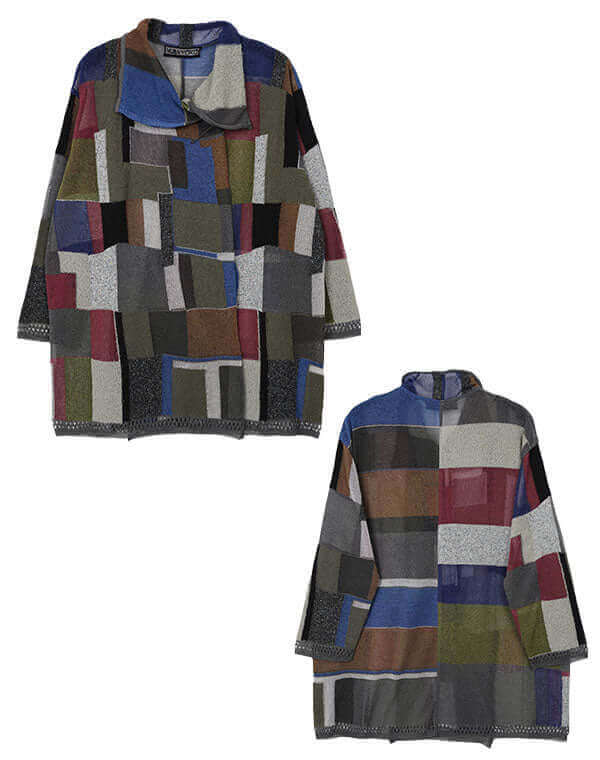 
                  
                    Load image into Gallery viewer, モザイク柄ロングカーディガン / BEH01031WA
                  
                