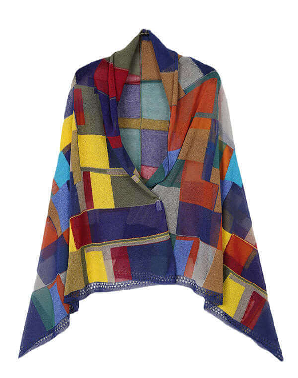 
                  
                    Load image into Gallery viewer, モザイク柄ニットショール / BEH01032WA
                  
                