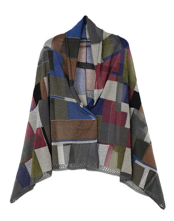 モザイク柄ニットショール / BEH01032WA