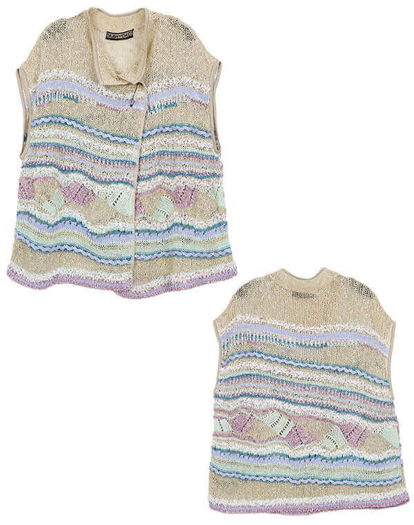 
                  
                    Load image into Gallery viewer, ウェーブレースニットベスト / BEH01040WA
                  
                