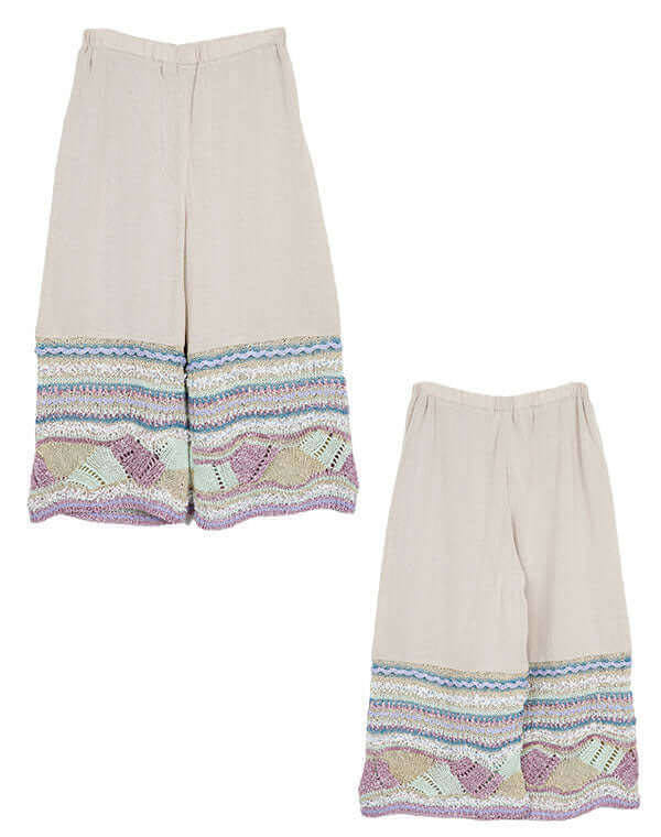 ウェーブレースニットパンツ / BEH01042WA