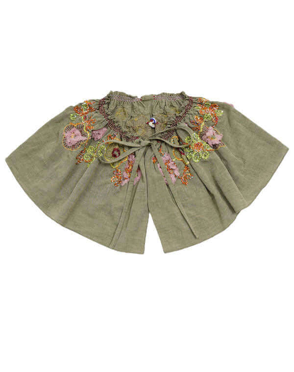 
                  
                    Load image into Gallery viewer, フラワー刺繍ギャザー付け衿 / BEH01048WA
                  
                