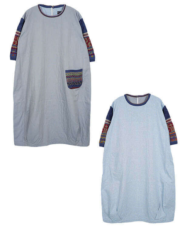 
                  
                    Load image into Gallery viewer, 綿麻リバーシブルワンピース / BEH01053WA
                  
                