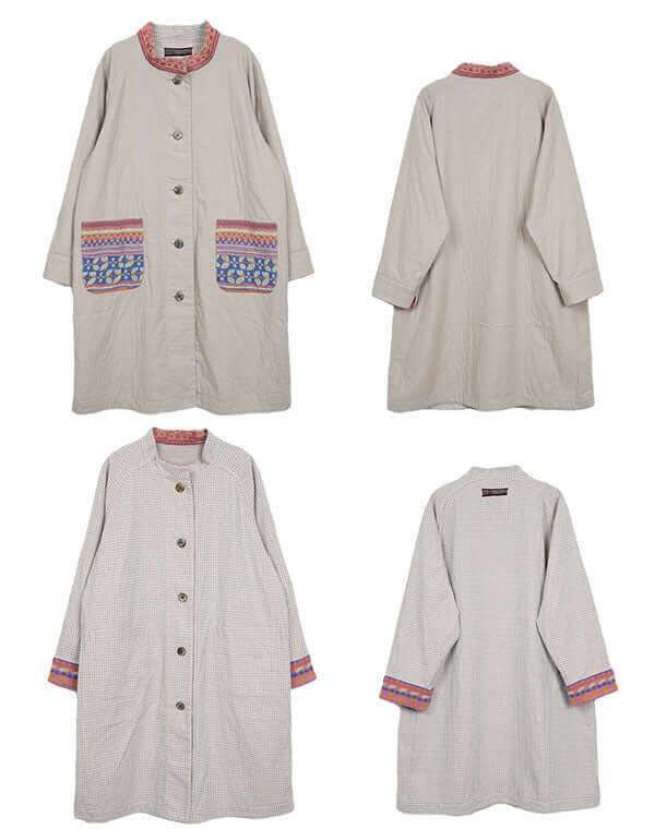 
                  
                    Load image into Gallery viewer, 綿麻リバーシブルロングコート / BEH01055WA
                  
                